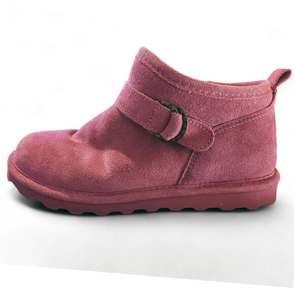 BEARPAW Suede Micro Boot NeverWet Technology Orchid Pink Womens 10 2986W Petite - Picture 1 of 9